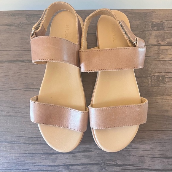 Anthropologie Nisolo Women's Tan Leather Go-To 'Flatform' Sandals Size 8.5 - Picture 8 of 15